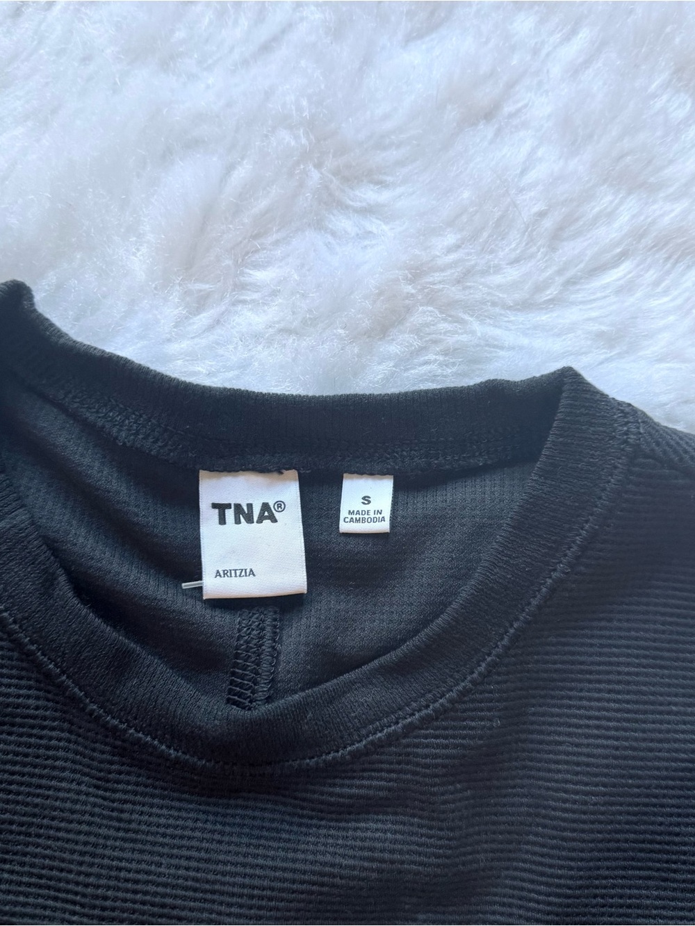 Aritzia TNA black waffle knit maxi casual dress - Picture 3 of 6